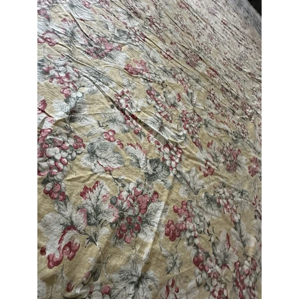 Nancy Koltes Vintage 1990s King Duvet Cover Floral Italy 100% Cotton 106
